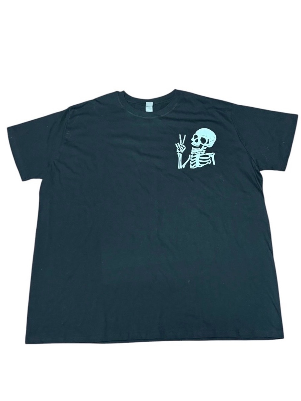 Men's Graphic Tee Skull Peace Design on front, Have the day you deserve on back